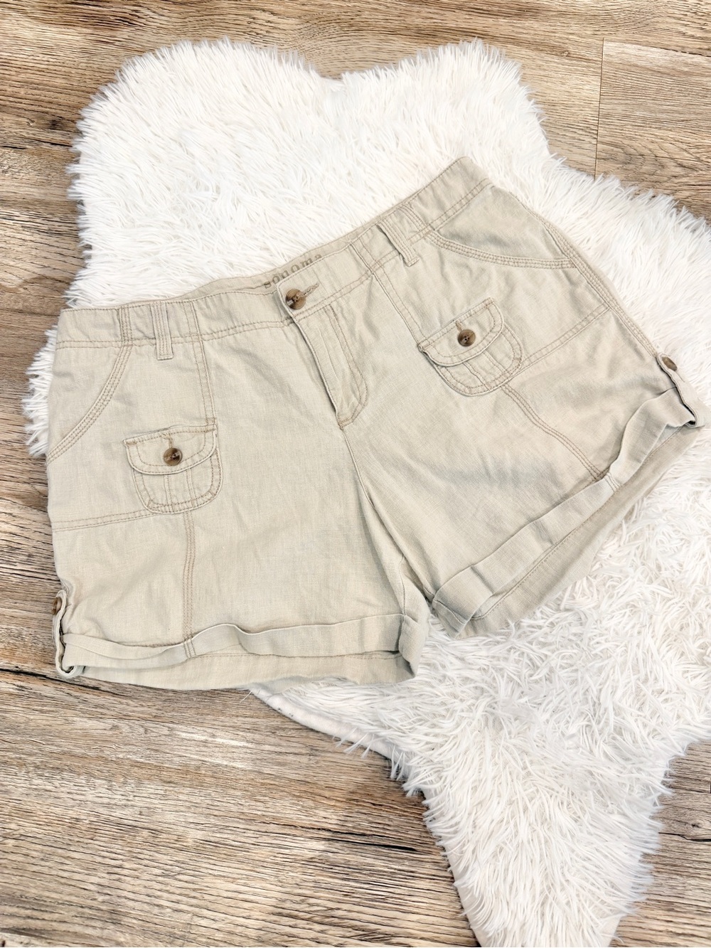Sonoma Utility Cargo Shorts 12 Gorpcore Outdoor Hiking Summer Khaki Natural